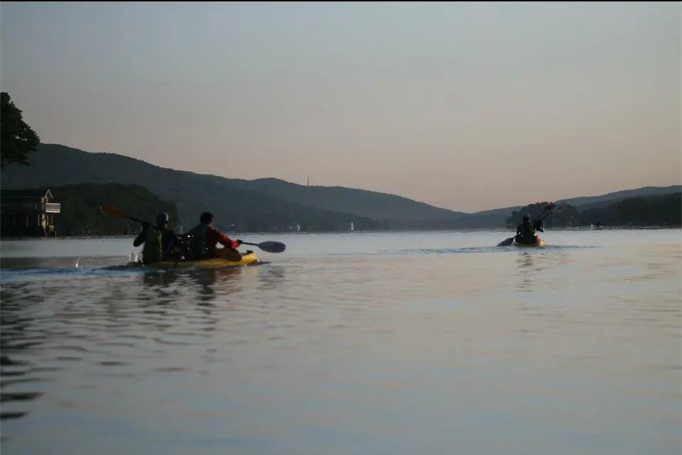 Heading out on the kayaking leg