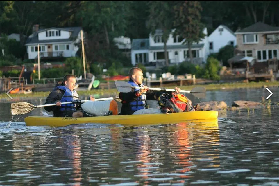 Kayaking across Greenwood Lake