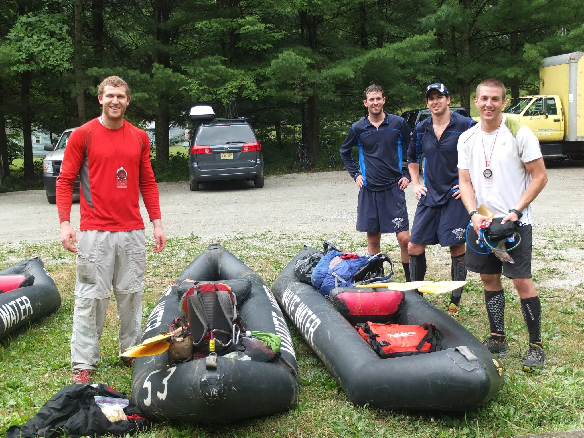 Taking a quick breather since we just made the kayak cutoff