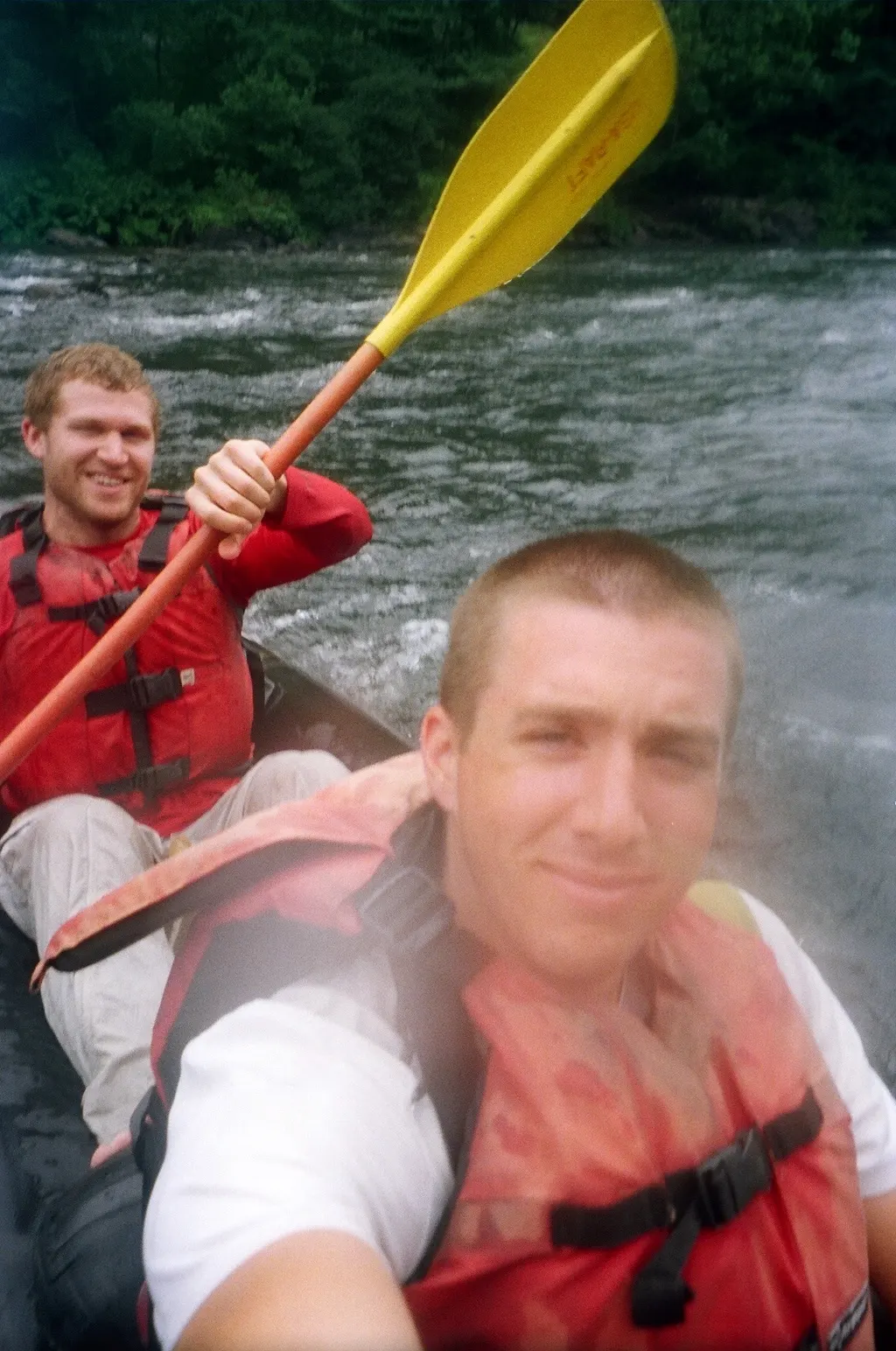 Kayaking down the river