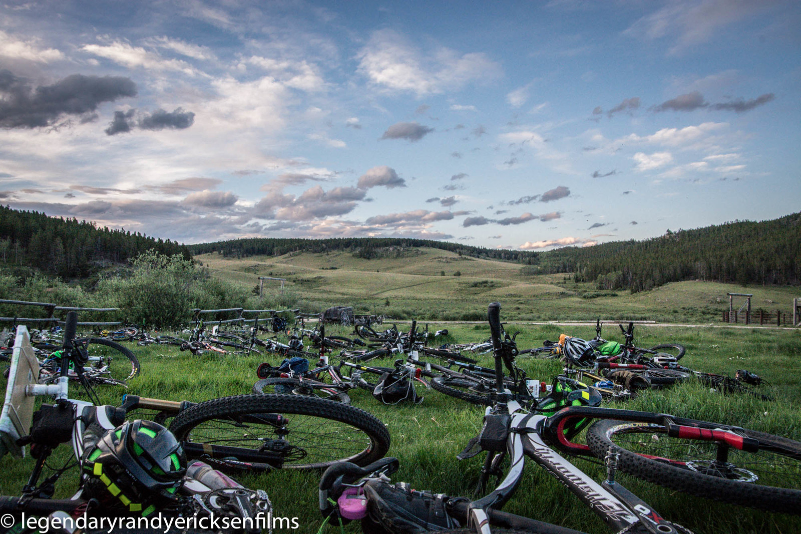 Bikes staged up for this leg