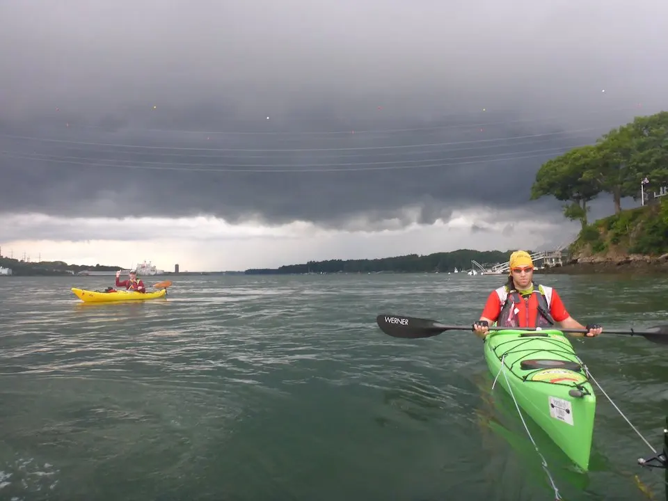 Getting chased by storms to the finish line