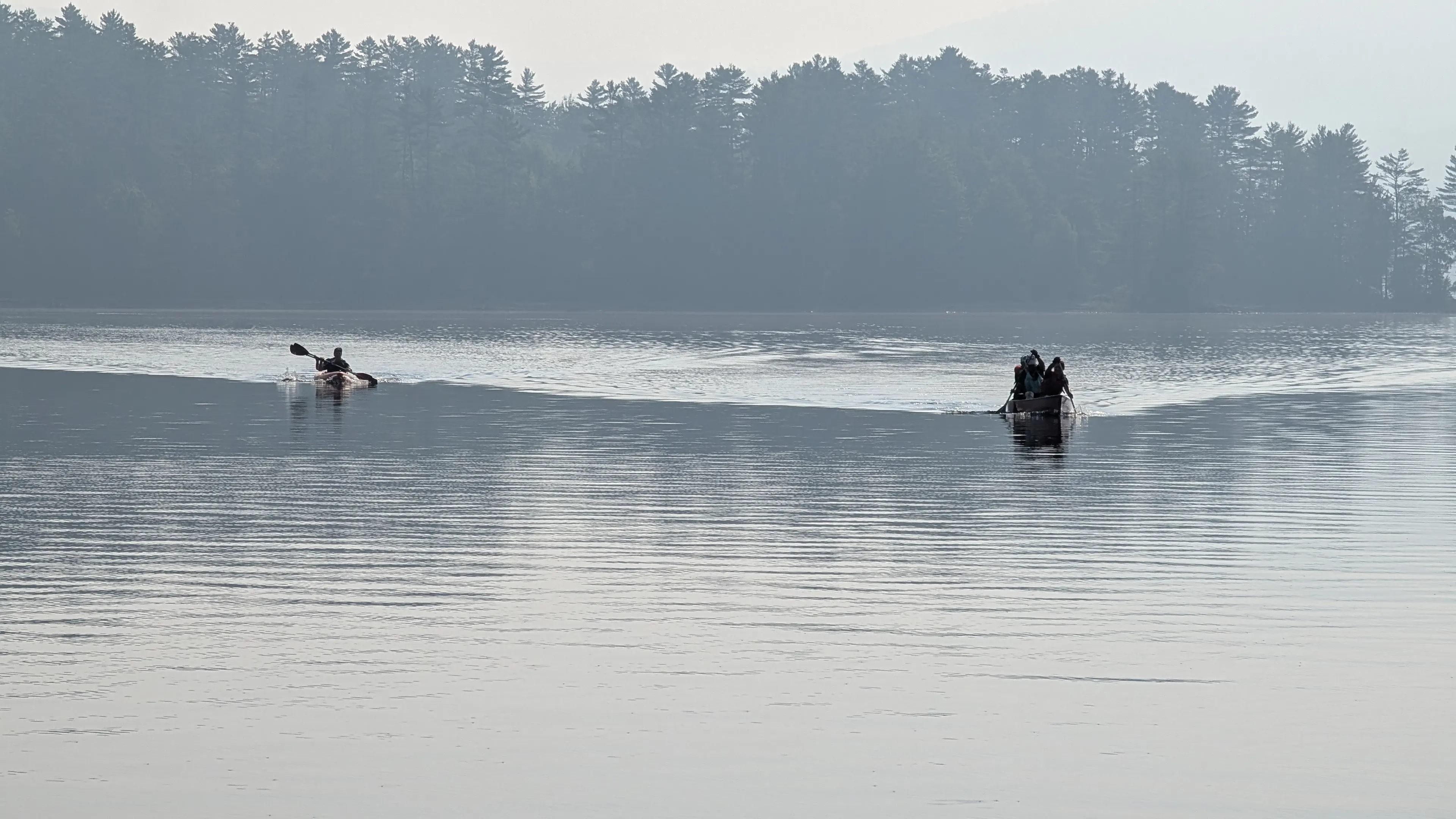 Neck and neck with Rootstock Racing on Moore Reservoir